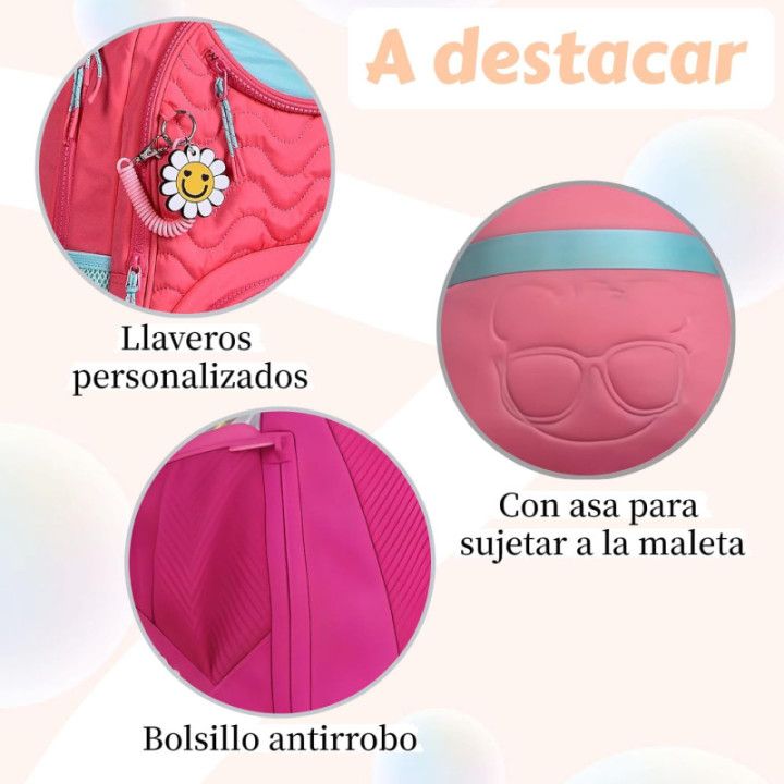 Clio Style x Luluca, mochila escolar de gran capacidad, LU24073RS