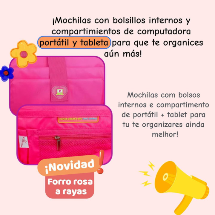 Clio Style x Luluca, mochila escolar de gran capacidad, azul 1, LU24073AZ