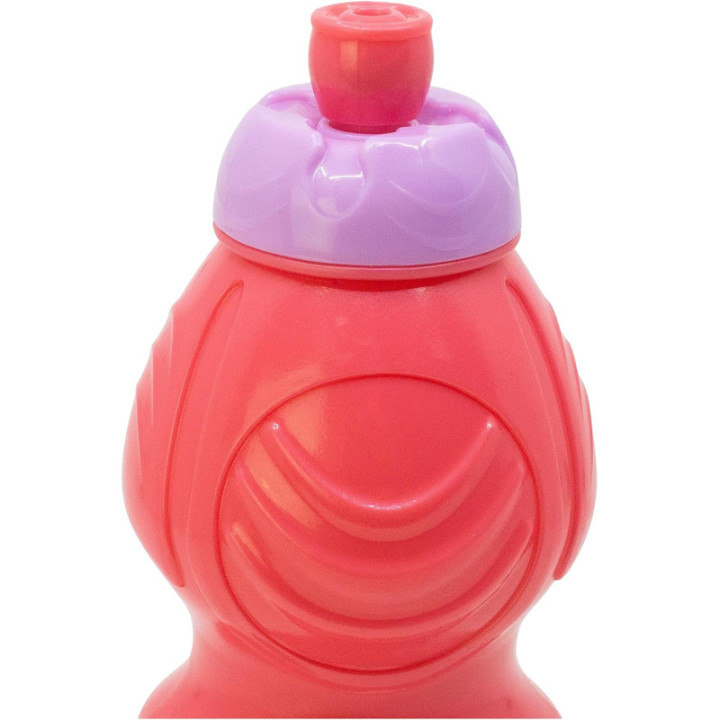 Stor botella infantil Stitch de 400 ml, plástico con tapón antigoteo