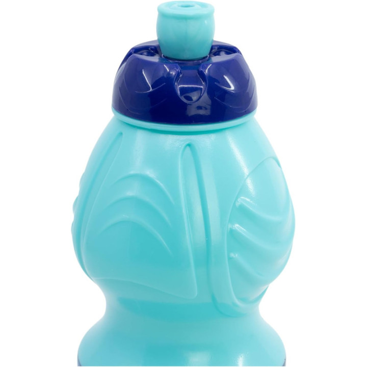 Stor botella infantil Stitch de 400 ml, plástico con tapón antigoteo