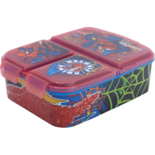 Stor fiambrera infantil Spider-Man, 3 compartimentos y 2156 ml