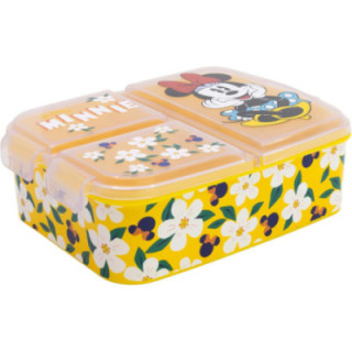 Stor fiambrera infantil Minnie Mouse, 3 compartimentos y 2156 ml