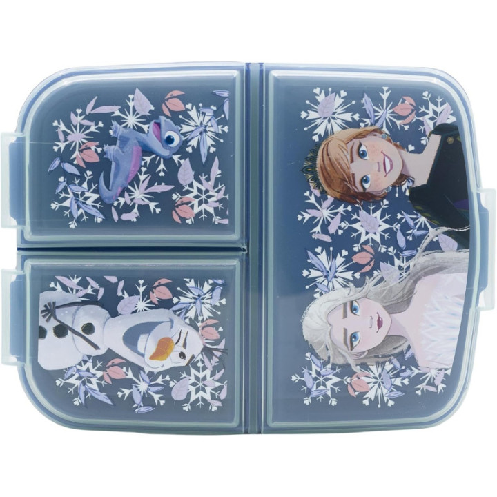 Stor fiambrera infantil Frozen Snowy Tale, 3 compartimentos