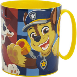 Stor taza infantil Patrulla Canina de plástico, 390 ml, apta para microondas