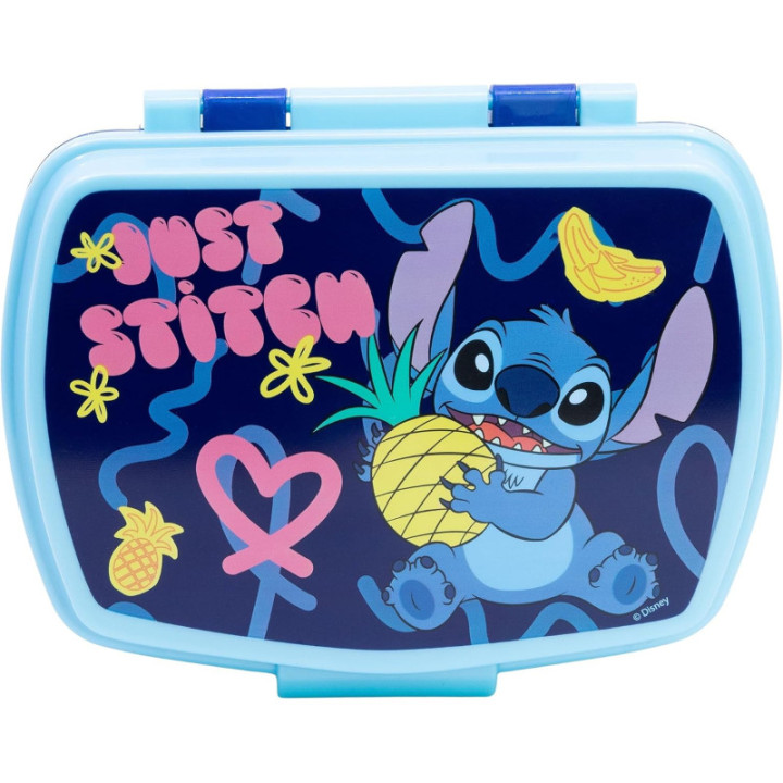 Stor fiambrera rectangular infantil Stitch Palms