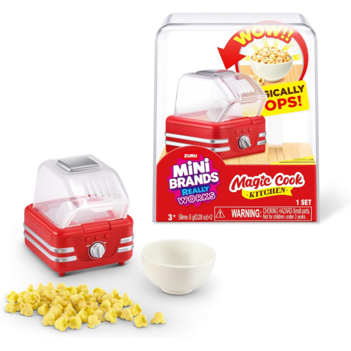 ZURU Mini Brands Magic Cook Kitchen Serie 1, máquina de palomitas en miniatura