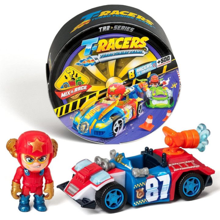 T-Racers Serie 2, coche desmontable y piloto sorpresa coleccionable