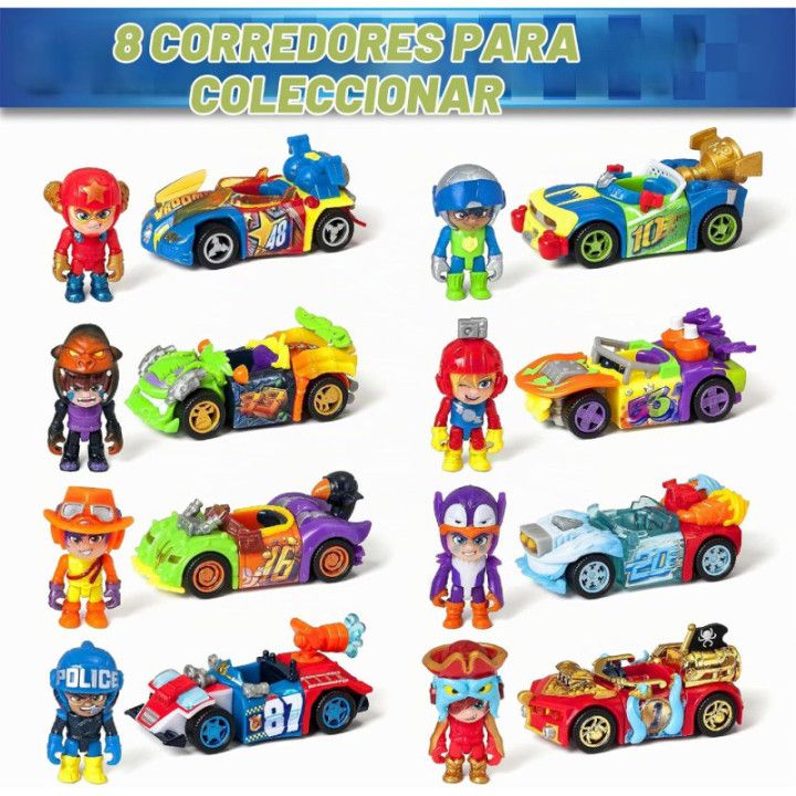 T-Racers Serie 2, coche desmontable y piloto sorpresa coleccionable