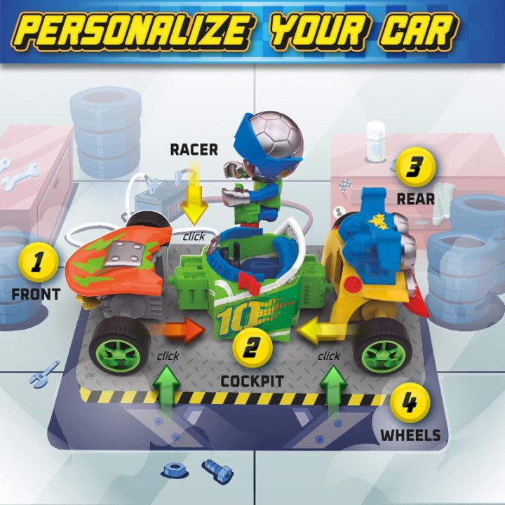 T-Racers Serie 2, coche desmontable y piloto sorpresa coleccionable