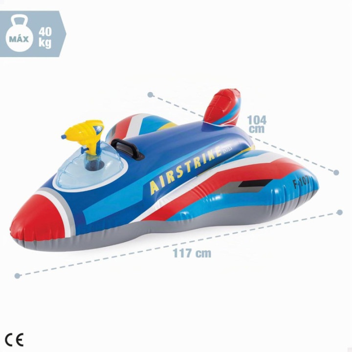 Intex 57531 avión hinchable con pistola de agua, 117 × 104 cm