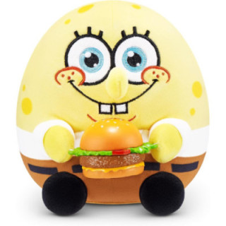 ZURU Snackles Bob Esponja, peluche de 13 cm con accesorio de snack