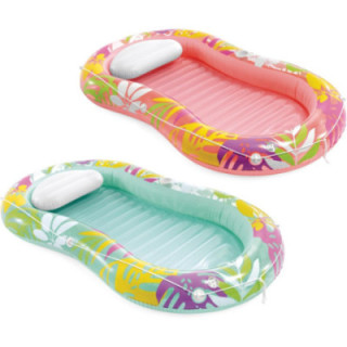 Intex 57803EU Tropical Oasis, tumbona hinchable con almohada, color surtido