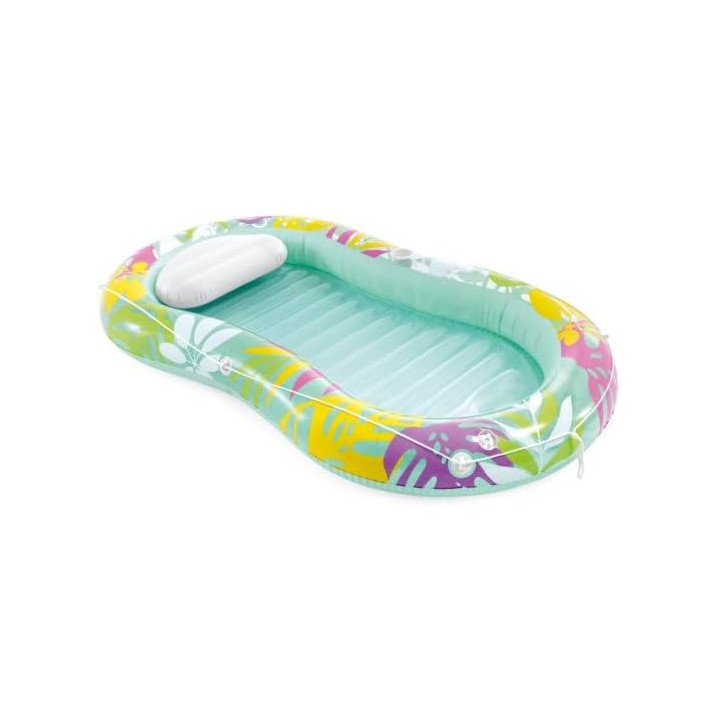 Intex 57803EU Tropical Oasis, tumbona hinchable con almohada, color surtido