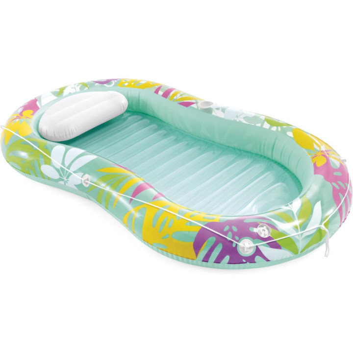 Intex 57803EU Tropical Oasis, tumbona hinchable con almohada, color surtido