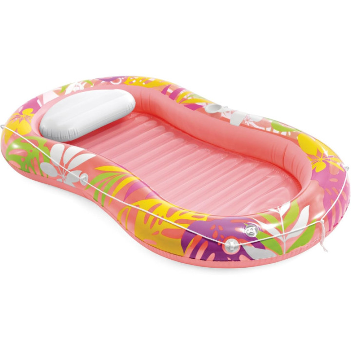 Intex 57803EU Tropical Oasis, tumbona hinchable con almohada, color surtido