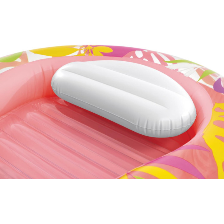 Intex 57803EU Tropical Oasis, tumbona hinchable con almohada, color surtido