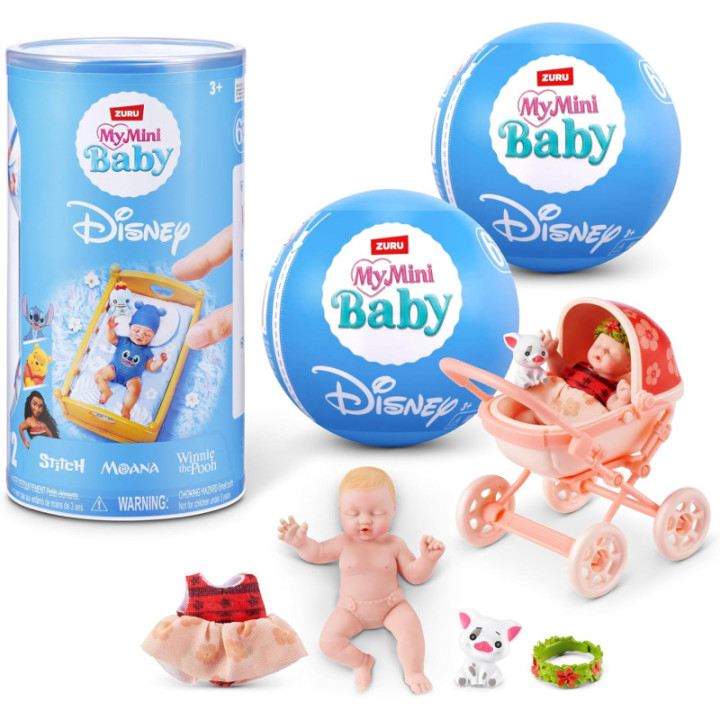 ZURU My Mini Baby Disney Serie 1, pack de 2 cápsulas con bebé y accesorios