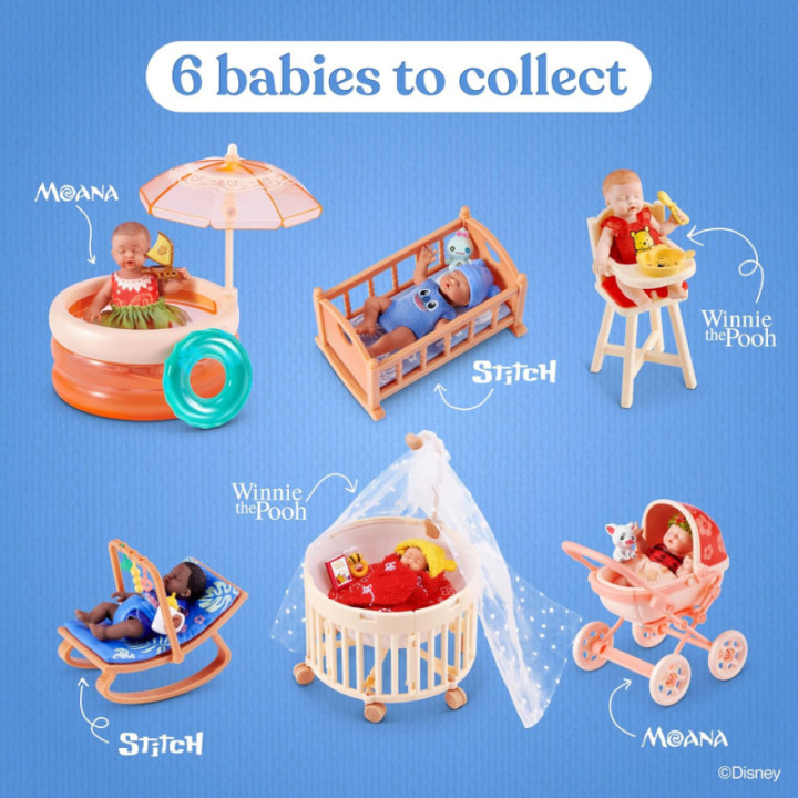 ZURU My Mini Baby Disney Serie 1, pack de 2 cápsulas con bebé y accesorios