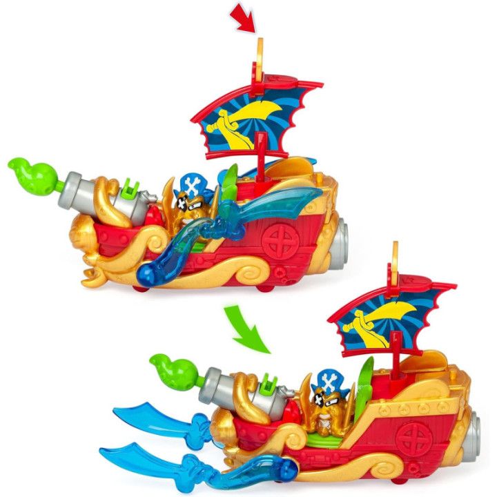 Piratix Adventure World Octo Fury, barco pirata con capitán y tesoro exclusivos