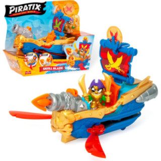 Piratix Adventure World Skull Blade, barco pirata con capitán y tesoro exclusivos