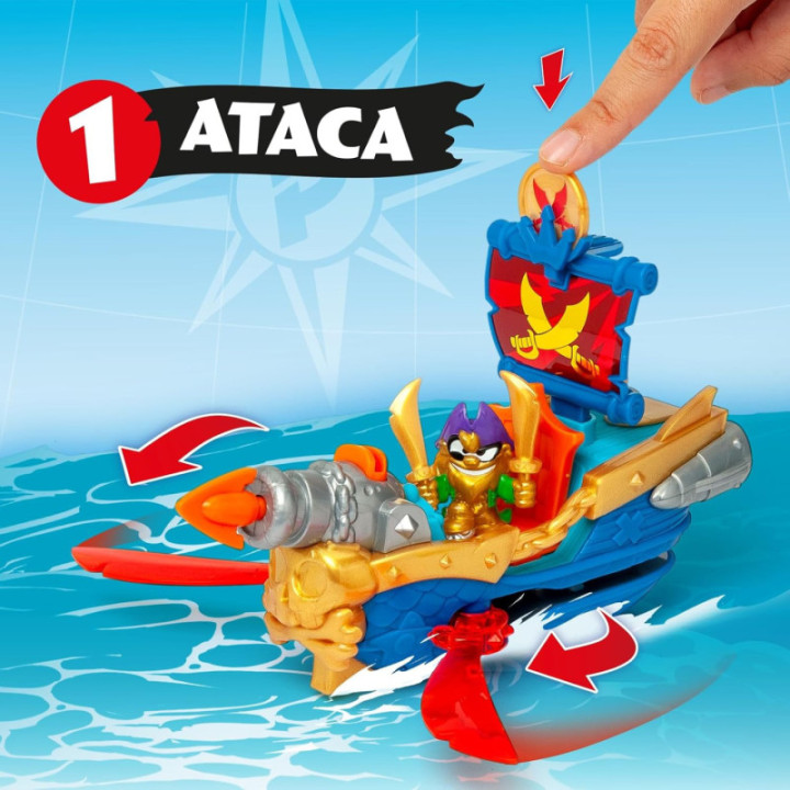 Piratix Adventure World Skull Blade, barco pirata con capitán y tesoro exclusivos
