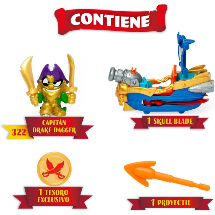 Piratix Adventure World Skull Blade, barco pirata con capitán y tesoro exclusivos