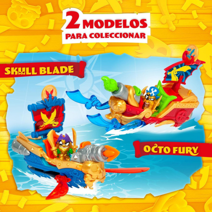 Piratix Adventure World Skull Blade, barco pirata con capitán y tesoro exclusivos