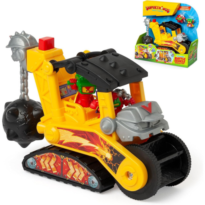 SUPERTHINGS Battle Vehicles Demolition, vehículo con 2 figuras exclusivas