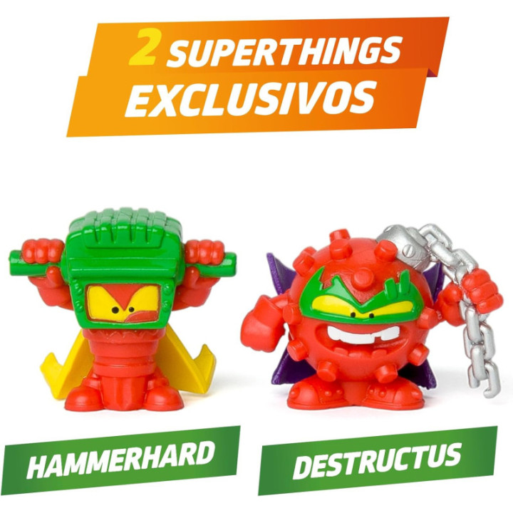 SUPERTHINGS Battle Vehicles Demolition, vehículo con 2 figuras exclusivas