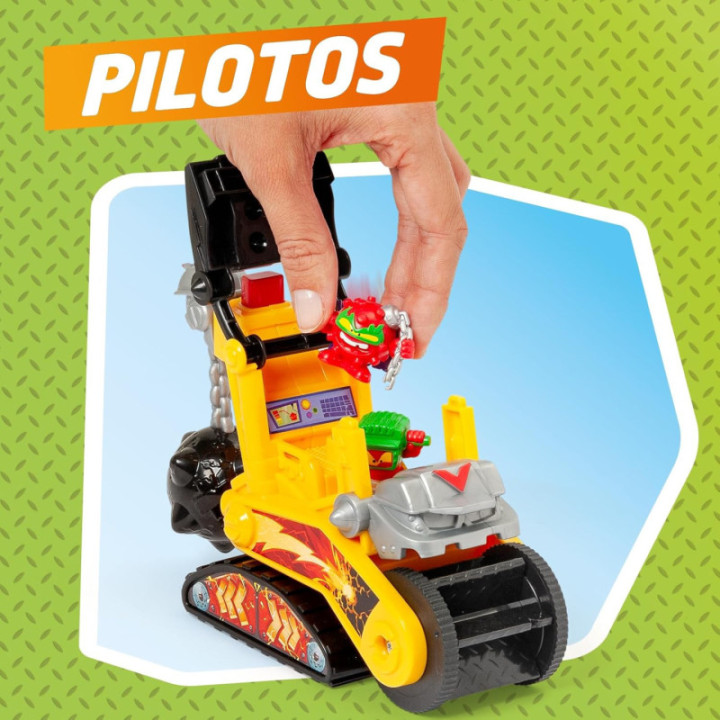 SUPERTHINGS Battle Vehicles Demolition, vehículo con 2 figuras exclusivas