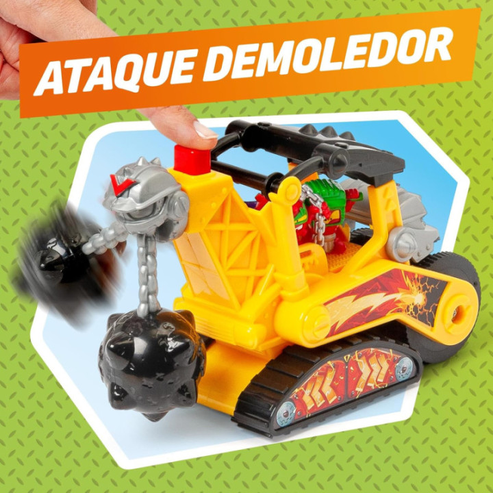 SUPERTHINGS Battle Vehicles Demolition, vehículo con 2 figuras exclusivas