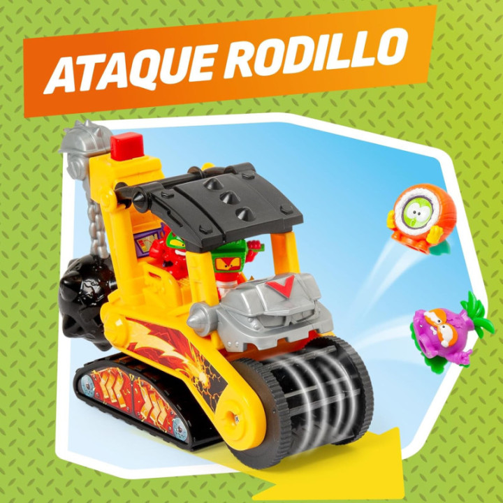 SUPERTHINGS Battle Vehicles Demolition, vehículo con 2 figuras exclusivas