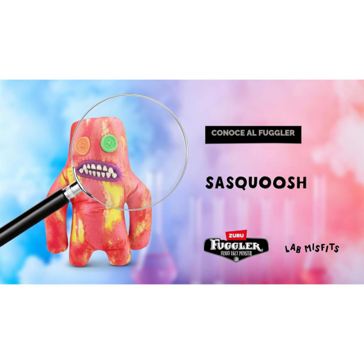 ZURU Funny Ugly Monsters Laboratory Misfits Sasquoosh, peluche de 23 cm
