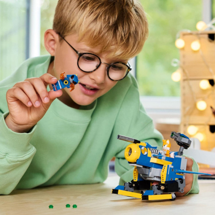 LEGO Sonic 77002 Ciclón vs. Metal Sonic, meca transformable de Tails