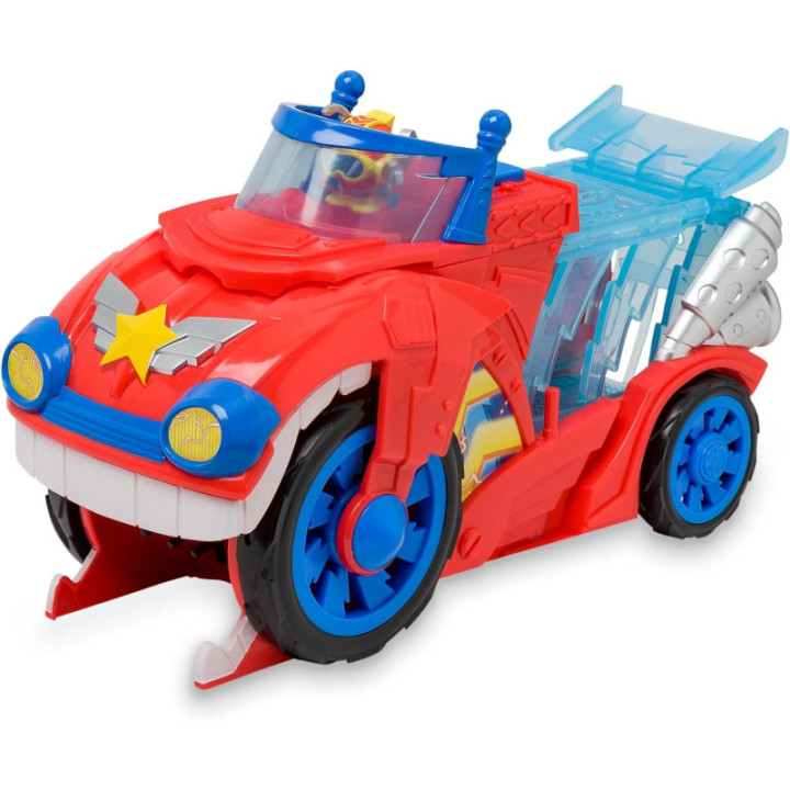 SUPERTHINGS Bite Attack, vehículo de Doc Vroom con figura exclusiva y cárcel extraíble