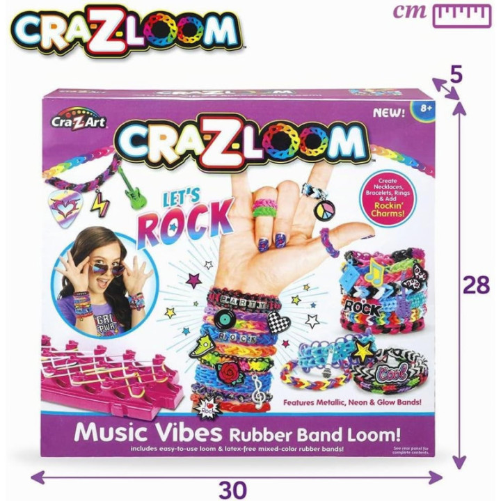 Cra-Z-Art telar de pulseras con 600 gomas sin látex y abalorios
