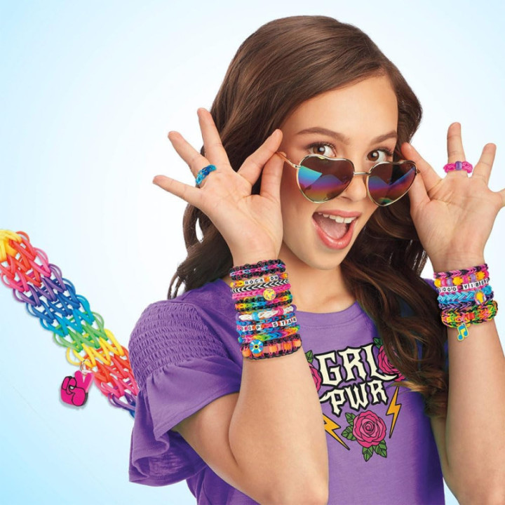 Cra-Z-Art telar de pulseras con 600 gomas sin látex y abalorios