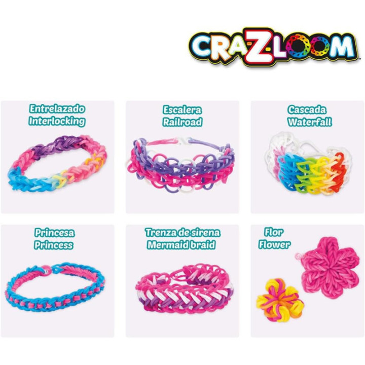 Cra-Z-Art telar de pulseras con 600 gomas sin látex y abalorios