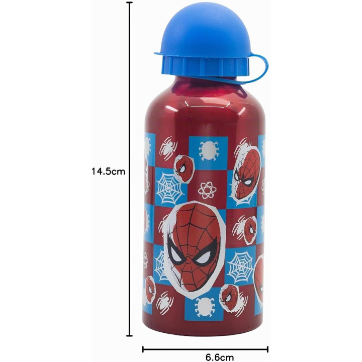 Stor cantimplora infantil de aluminio Spider-Man, 400 ml