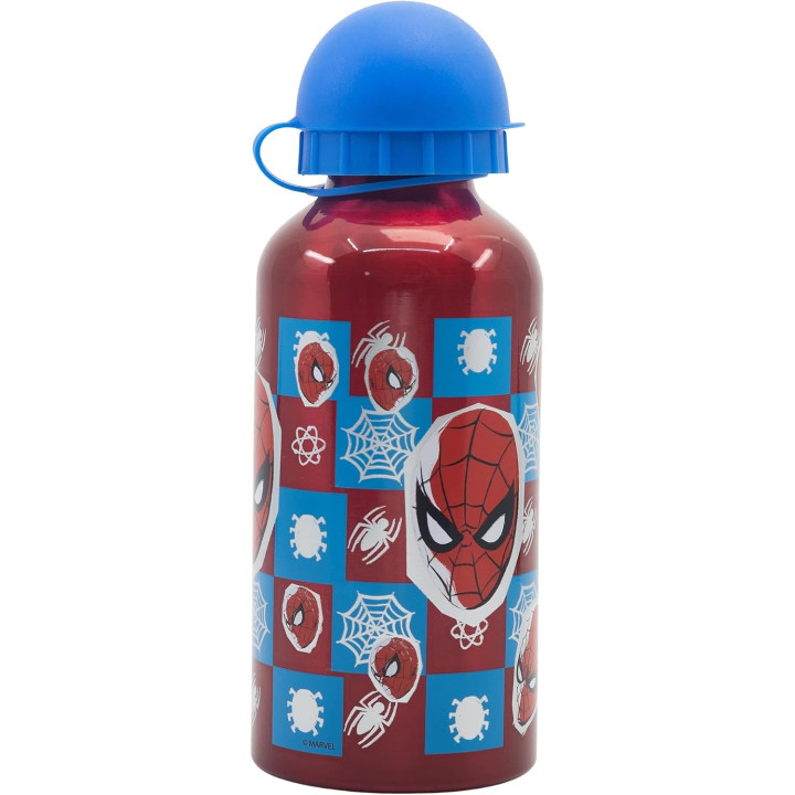Stor cantimplora infantil de aluminio Spider-Man, 400 ml