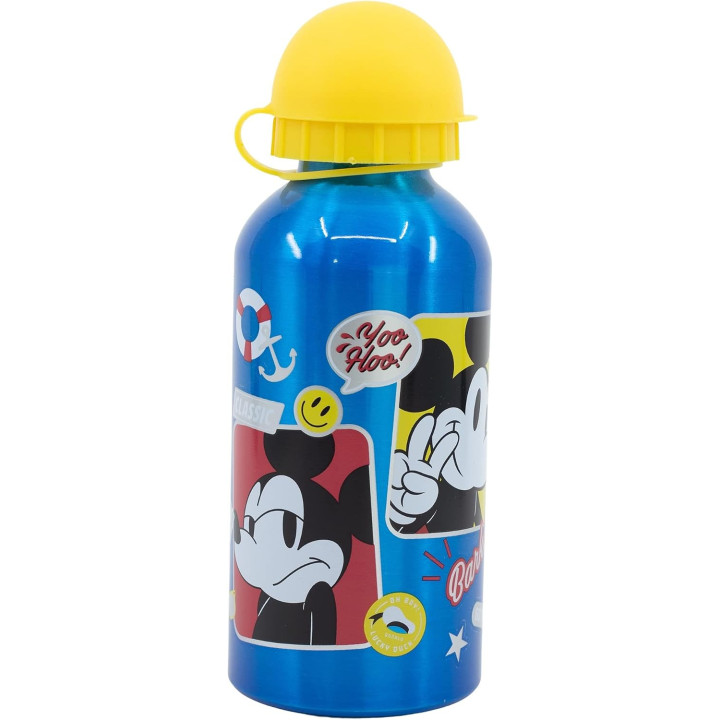 Stor cantimplora infantil de aluminio Mickey Mouse, 400 ml
