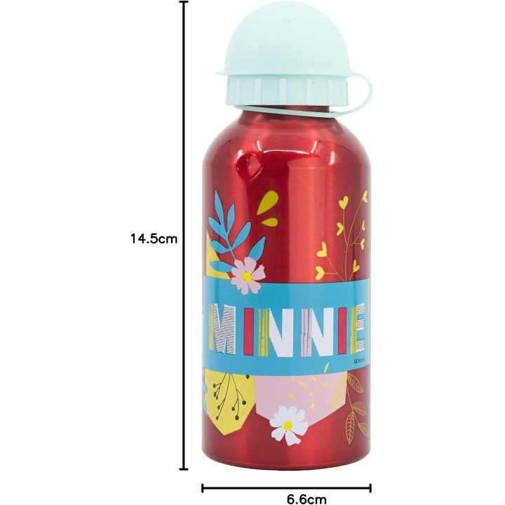 Stor cantimplora infantil de aluminio Minnie Mouse, 400 ml