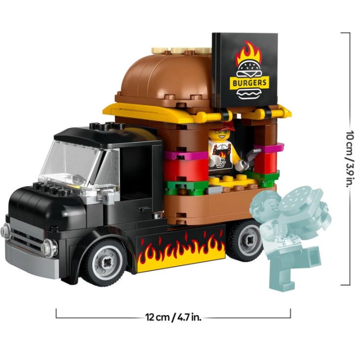 LEGO City 60404 Camión Hamburguesería con 2 minifiguras
