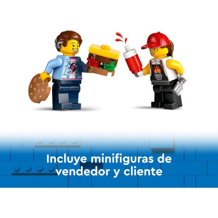 LEGO City 60404 Camión Hamburguesería con 2 minifiguras