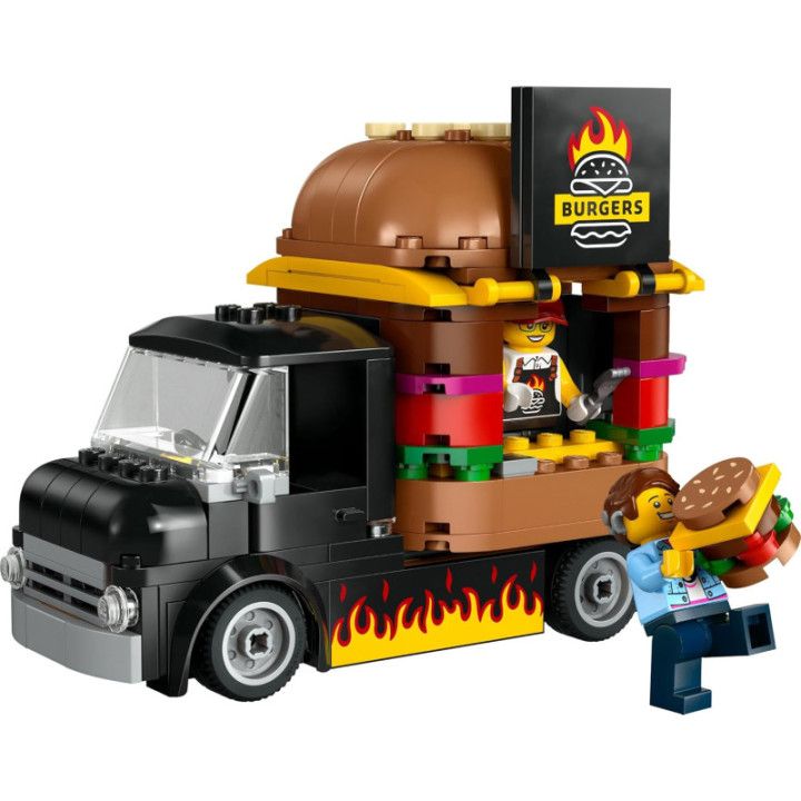 LEGO City 60404 Camión Hamburguesería con 2 minifiguras