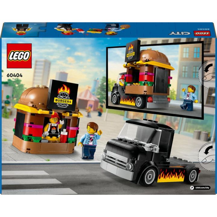 LEGO City 60404 Camión Hamburguesería con 2 minifiguras