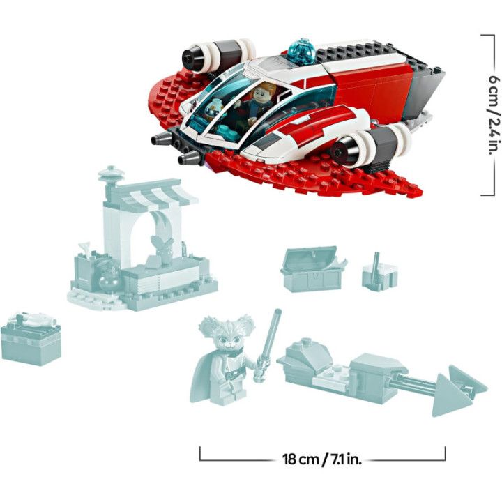 LEGO Star Wars 75384 The Crimson Firehawk, nave y moto speeder con 3 personajes