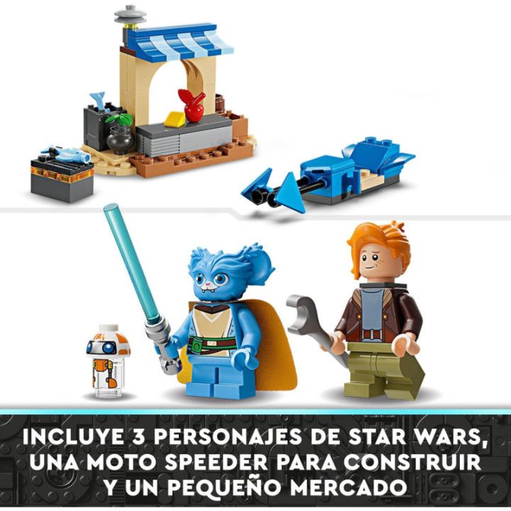 LEGO Star Wars 75384 The Crimson Firehawk, nave y moto speeder con 3 personajes