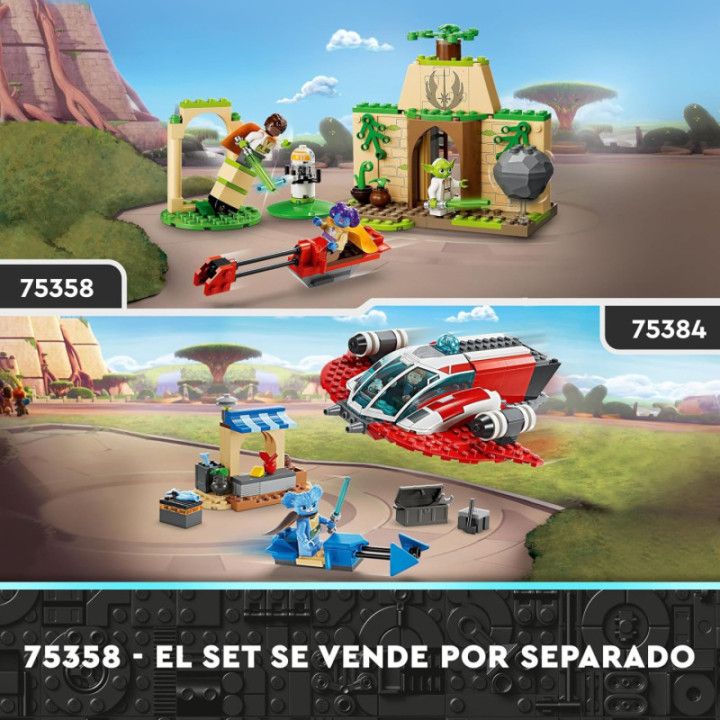 LEGO Star Wars 75384 The Crimson Firehawk, nave y moto speeder con 3 personajes