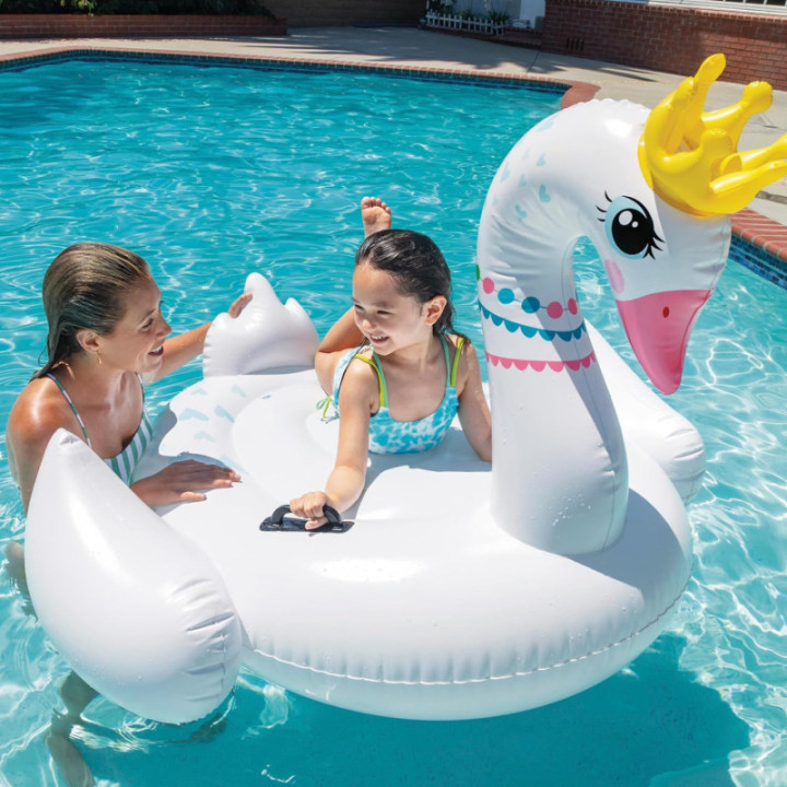 Intex 57562, cisne hinchable de 142 × 137 × 99 cm con 2 asas